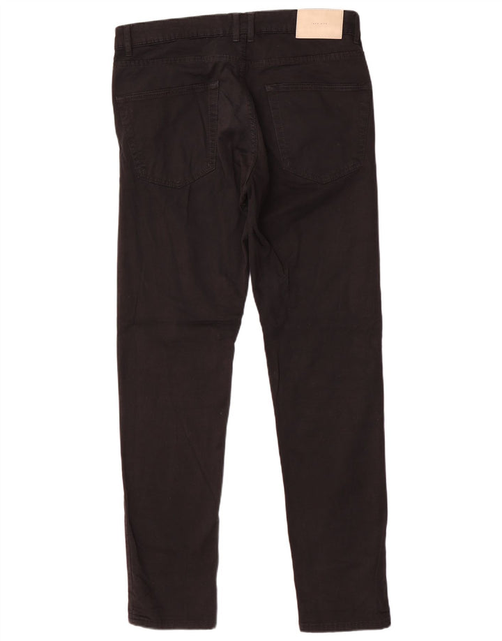 Zara Mens Slim Calça Casual EU 40 Médio W31 L32 Preto