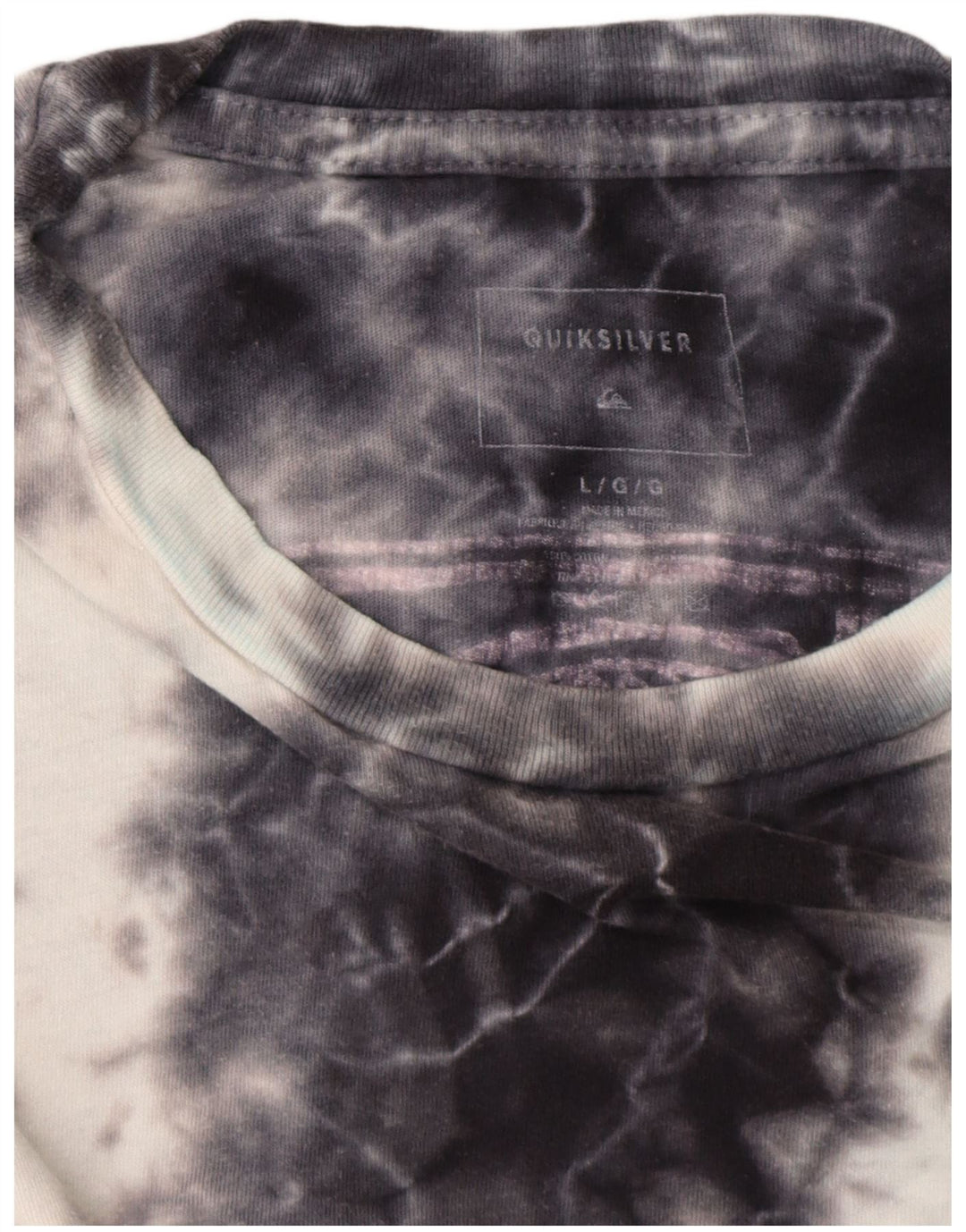 Camiseta feminina estampada Quiksilver Reino Unido 16 grande azul marinho tie-dye