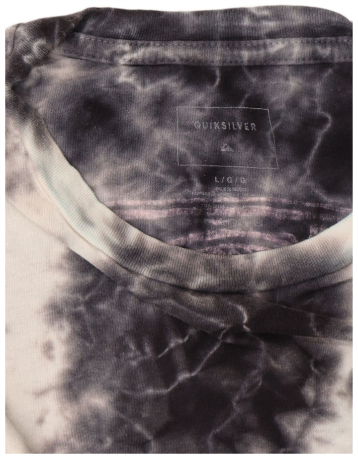 Camiseta feminina estampada Quiksilver Reino Unido 16 grande azul marinho tie-dye