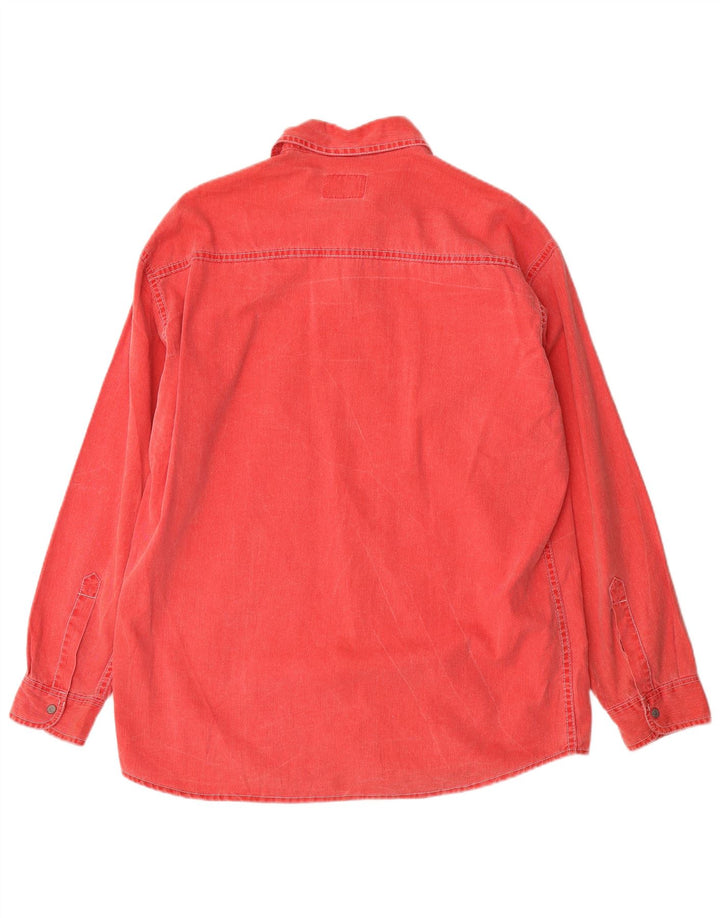 Camisa jeans masculina Mustang médio vermelho