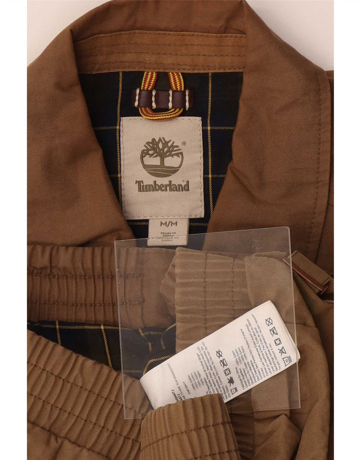 Jaqueta bomber militar masculina Timberland Reino Unido 38 bloco colorido marrom médio