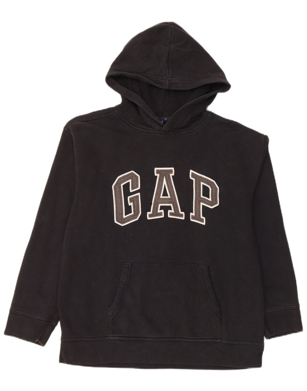 Suéter com capuz gráfico Gap Boys 14-15 anos 2XL algodão preto