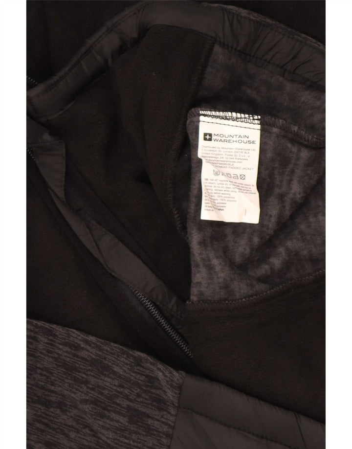Jaqueta acolchoada feminina Mountain Warehouse UK 16 grande poliamida manchada preta