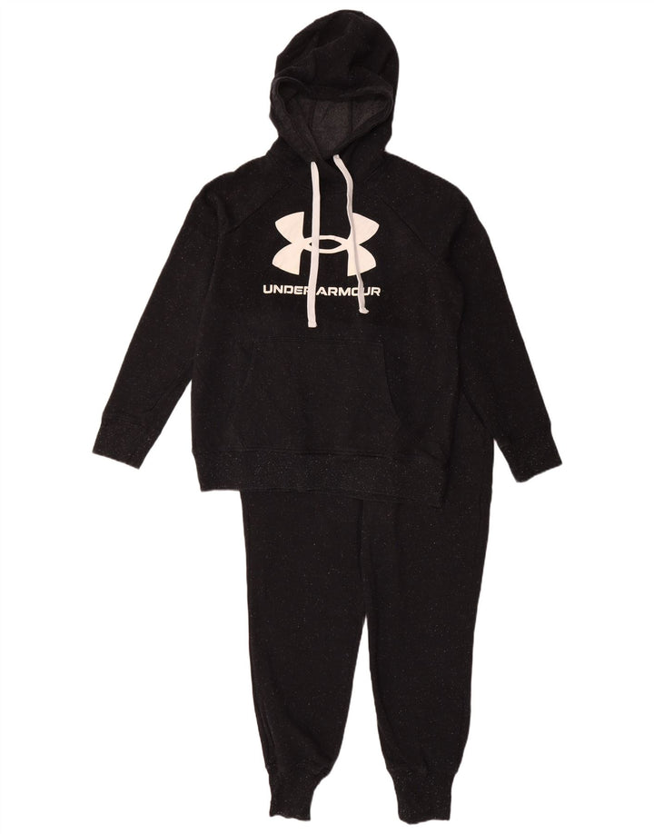 Under Armour feminino gráfico completo agasalho Reino Unido 10 pequeno algodão preto