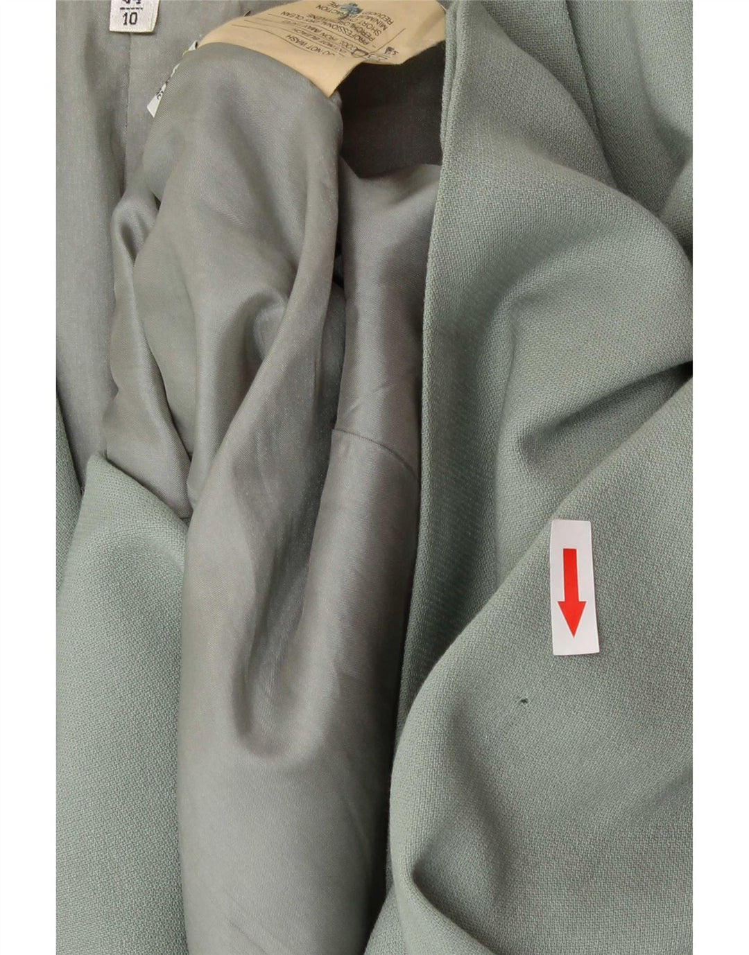 Jaqueta blazer feminina MANI com 2 botões IT 44 lã virgem verde médio