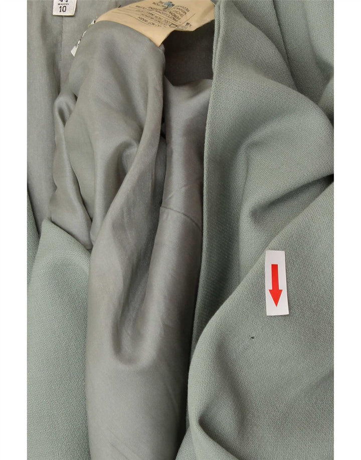 Jaqueta blazer feminina MANI com 2 botões IT 44 lã virgem verde médio