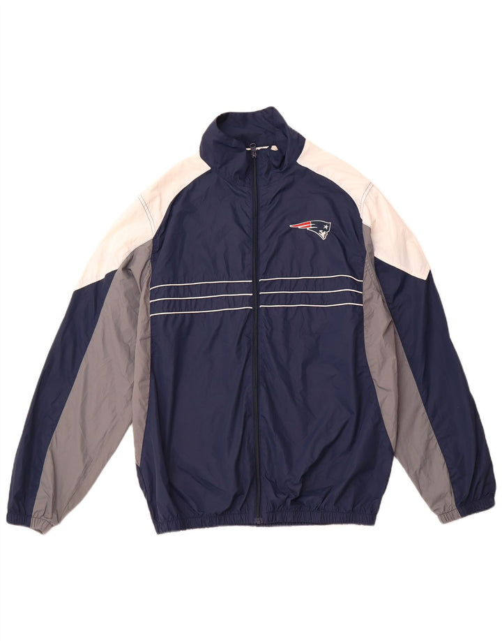 Jaqueta masculina de treino NFL New England Patriots grande azul marinho