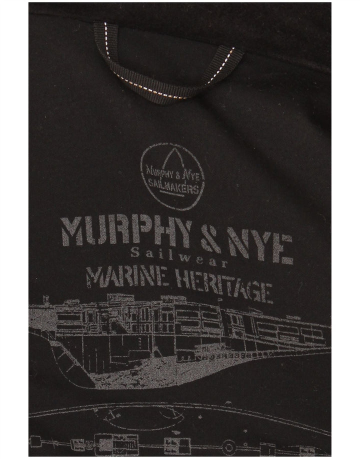 Murphy & Nye Casaco feminino oversized ervilha Reino Unido 14 lã preta média