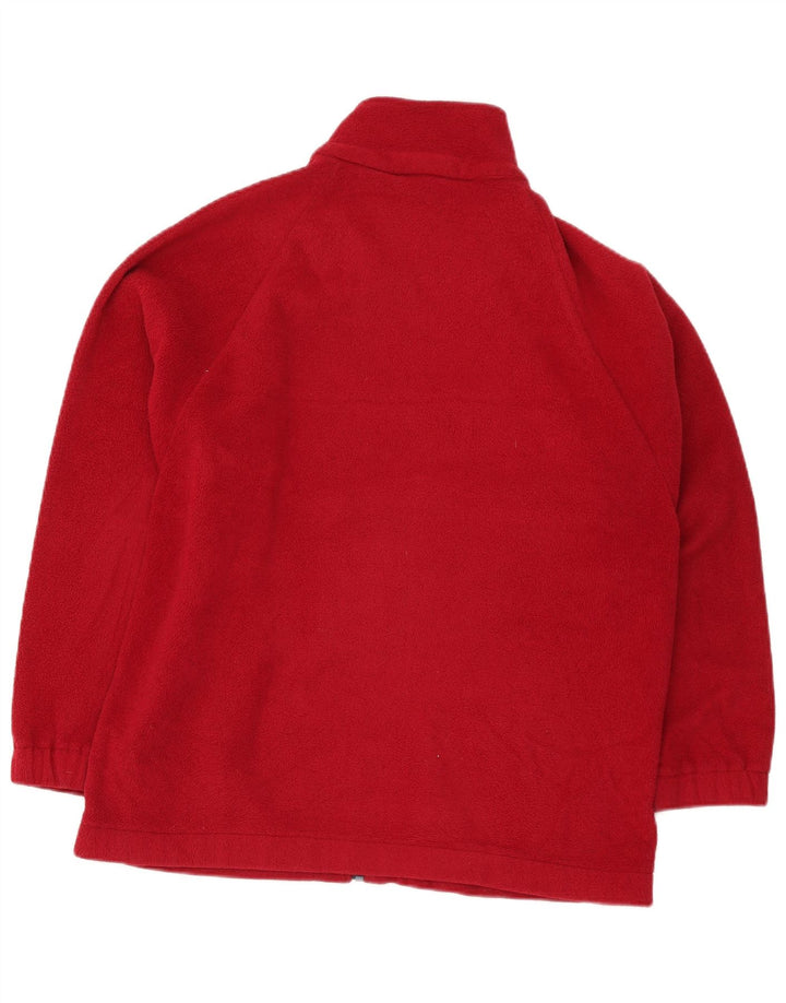 Jaqueta feminina de lã grande Marks & Spencer Reino Unido 14 grande poliéster vermelho
