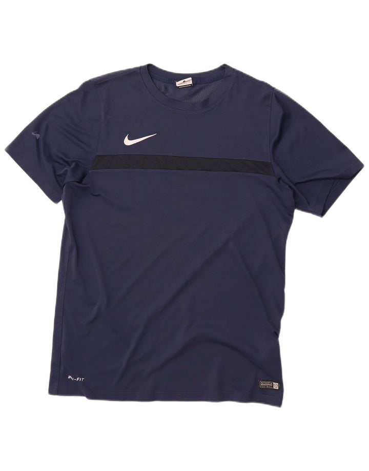 Camiseta masculina Nike Dri Fit grande poliéster azul marinho