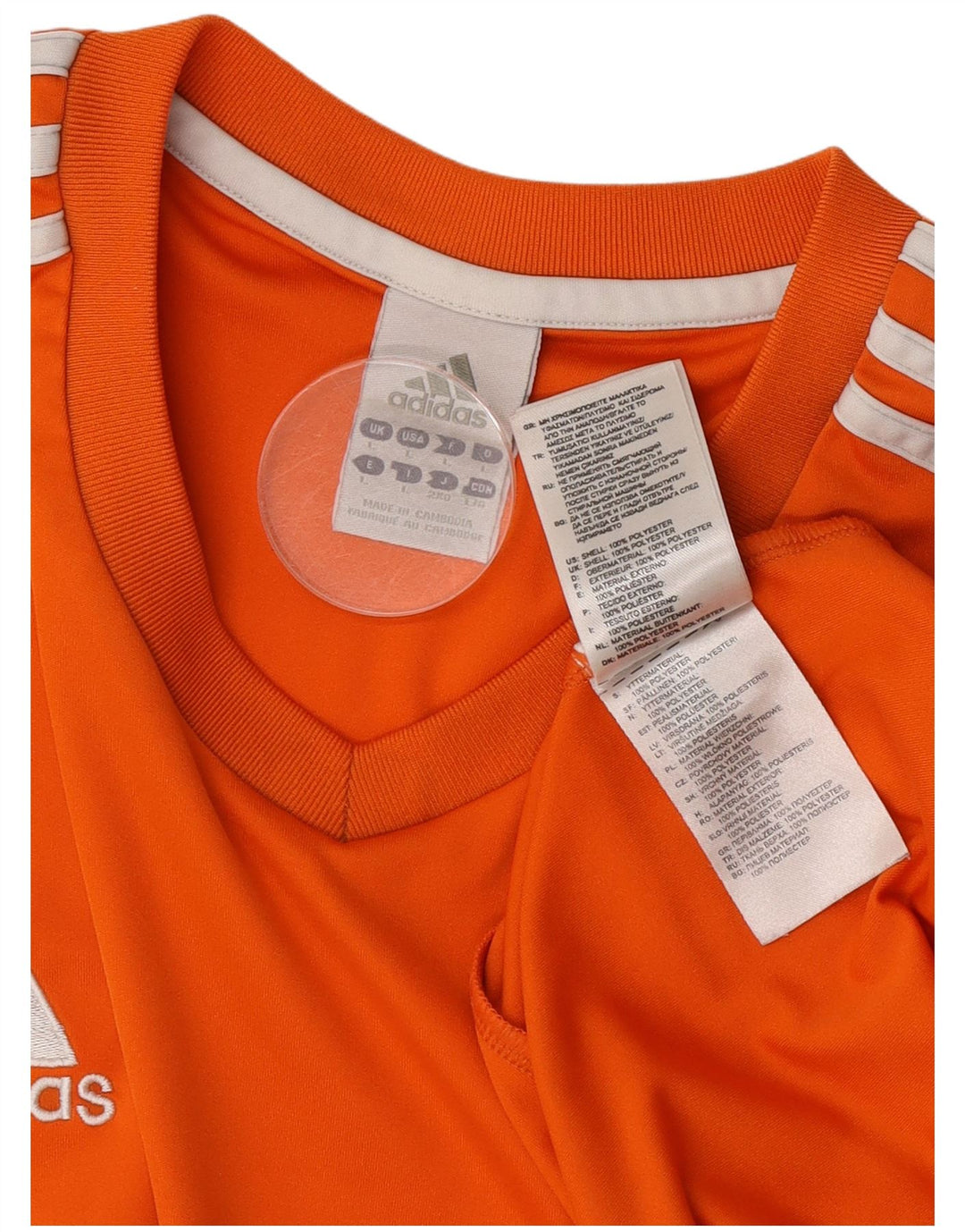 Adidas Mens Climalite Camiseta Top Grande Laranja Poliéster