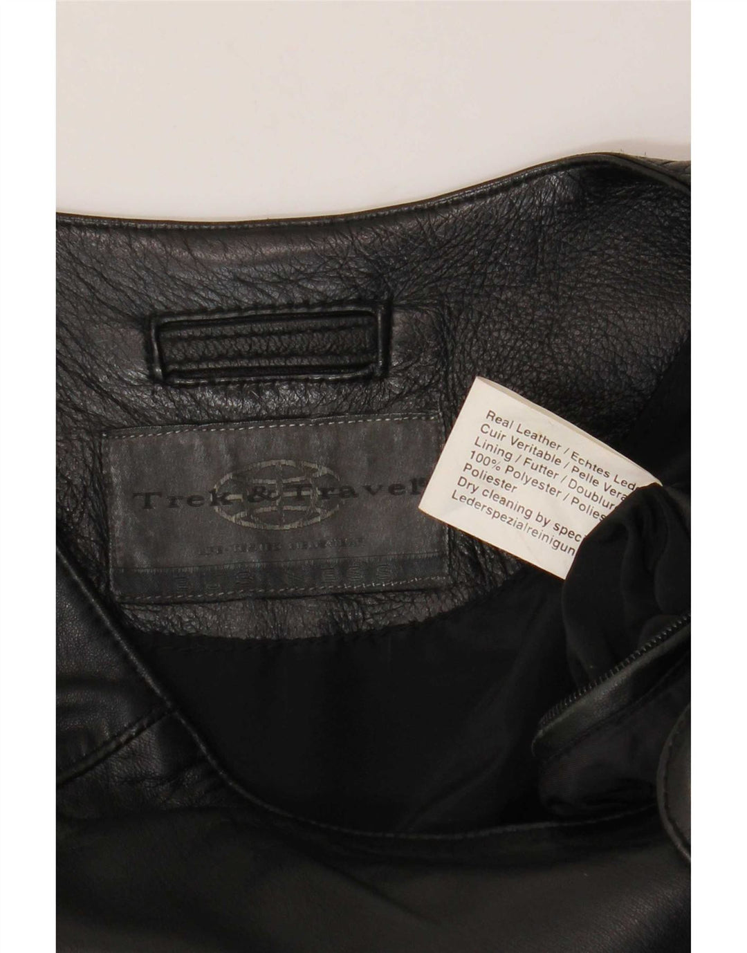 Colete de couro masculino vintage UK 38 médio preto