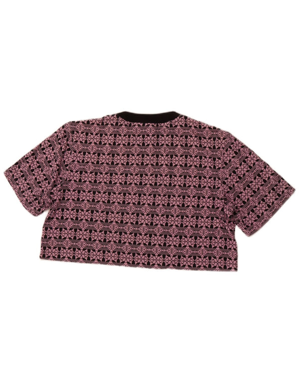 Camiseta Adidas Feminina Oversized Crop Graphic UK 6 XS Roxo Algodão