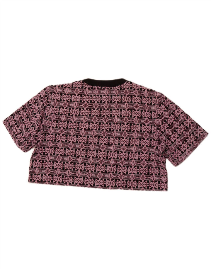 Camiseta Adidas Feminina Oversized Crop Graphic UK 6 XS Roxo Algodão