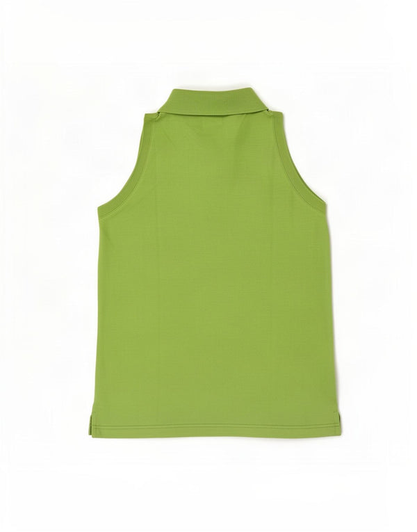 Camisa polo feminina sem mangas Fila IT 42 verde médio
