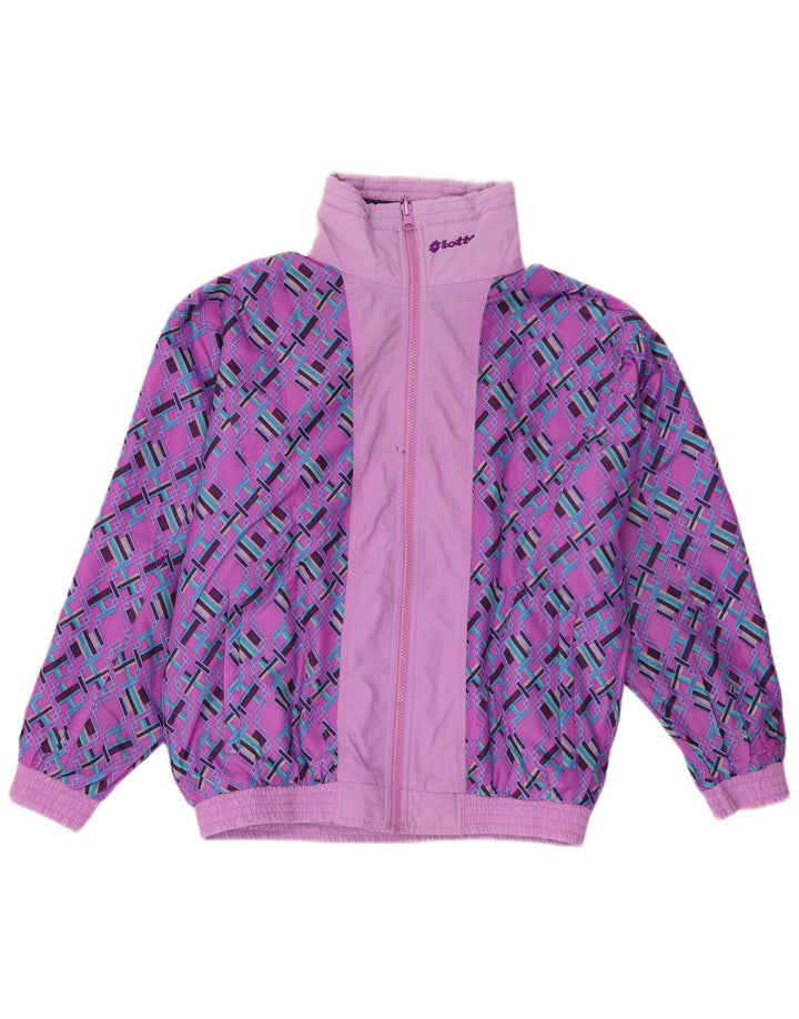 Lotto feminino reversível oversized agasalho top jaqueta Reino Unido 14 médio roxo
