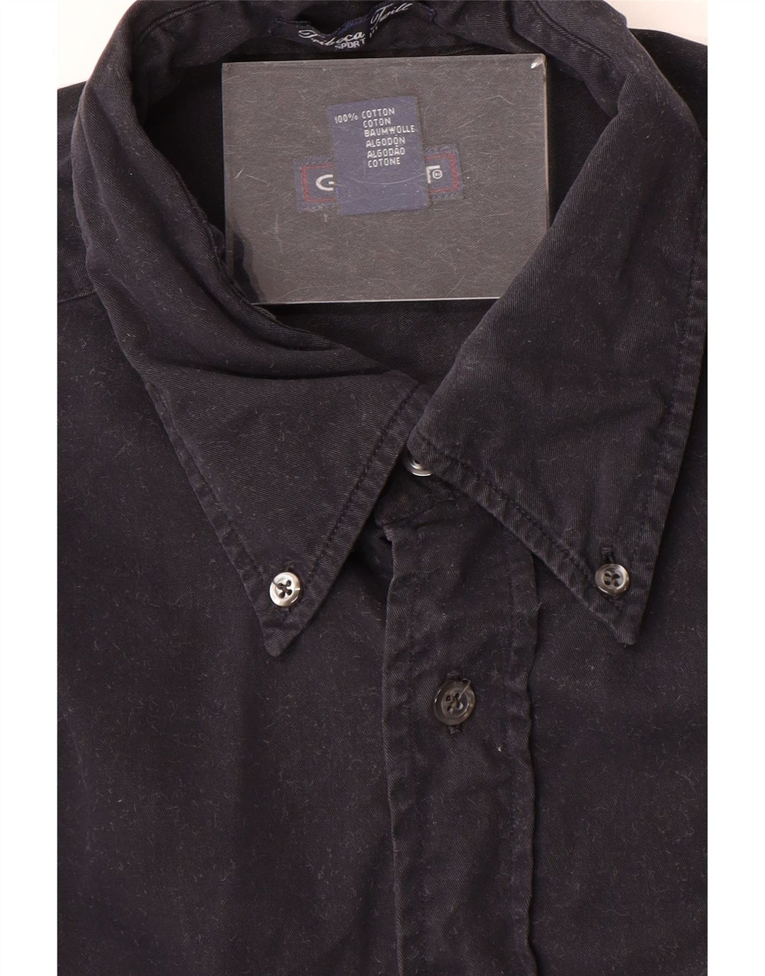 Camisa masculina Gant grande algodão azul marinho