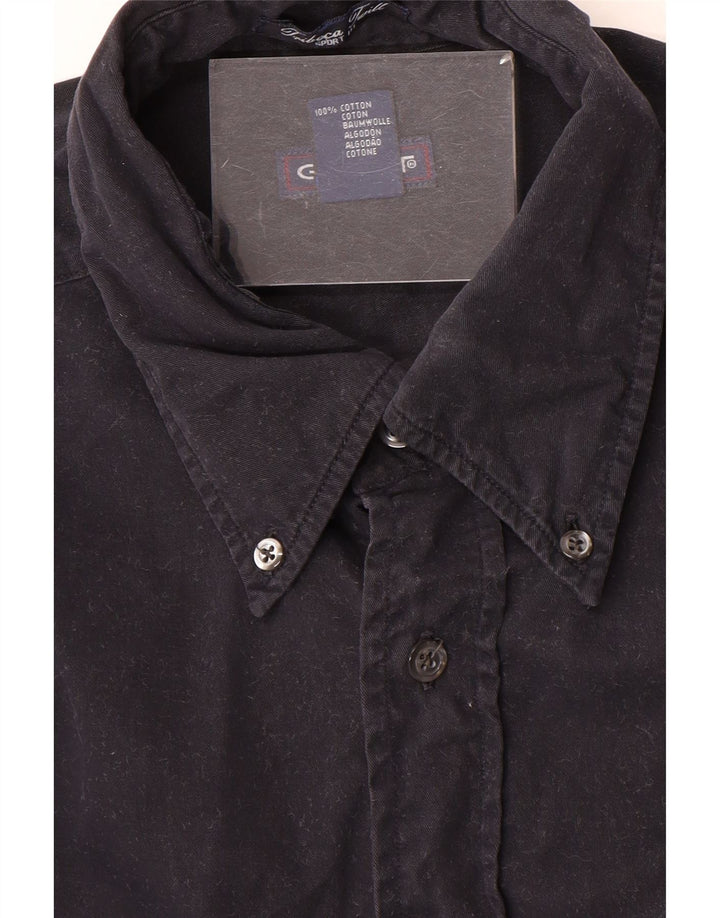 Camisa masculina Gant grande algodão azul marinho