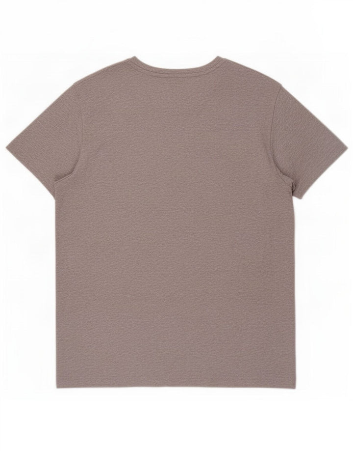 Camiseta masculina Gant algodão manchado cinza médio