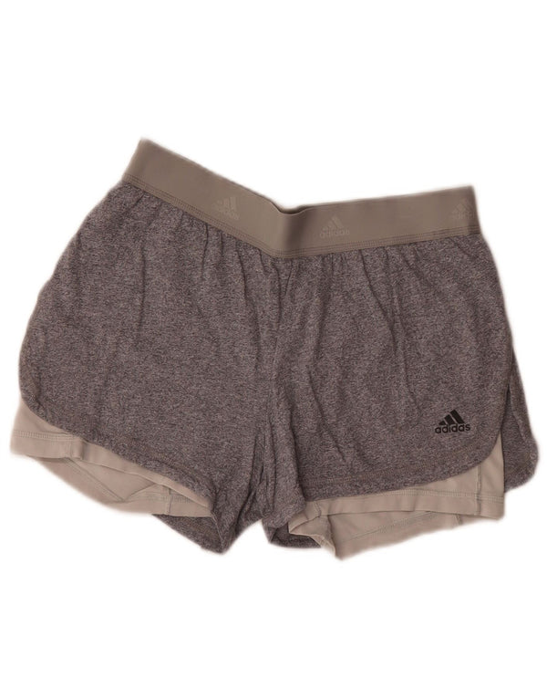 Shorts Adidas Feminino Climalite Graphic Sport UK 8/10 Pequeno Cinza