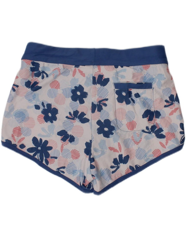 Shorts de natação para meninas Eddie Bauer 10-11 anos poliéster floral azul médio