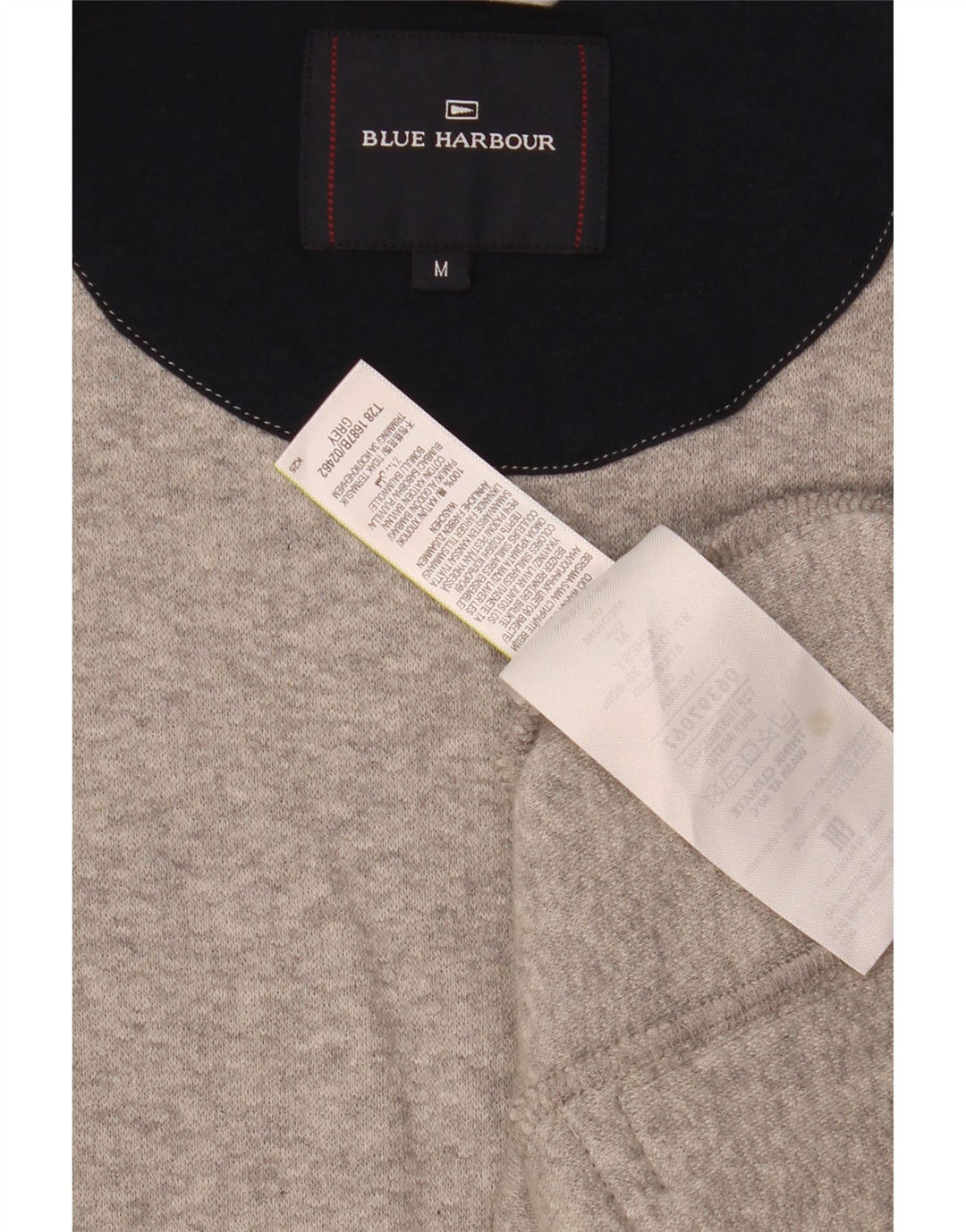 Jaqueta masculina de agasalho Blue Harbor da Marks & Spencer, algodão cinza médio