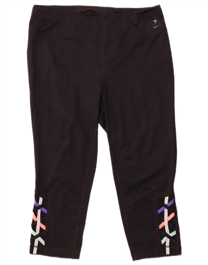 Leggings Fila Capri Mulher UK 16 Grande Nylon Preto