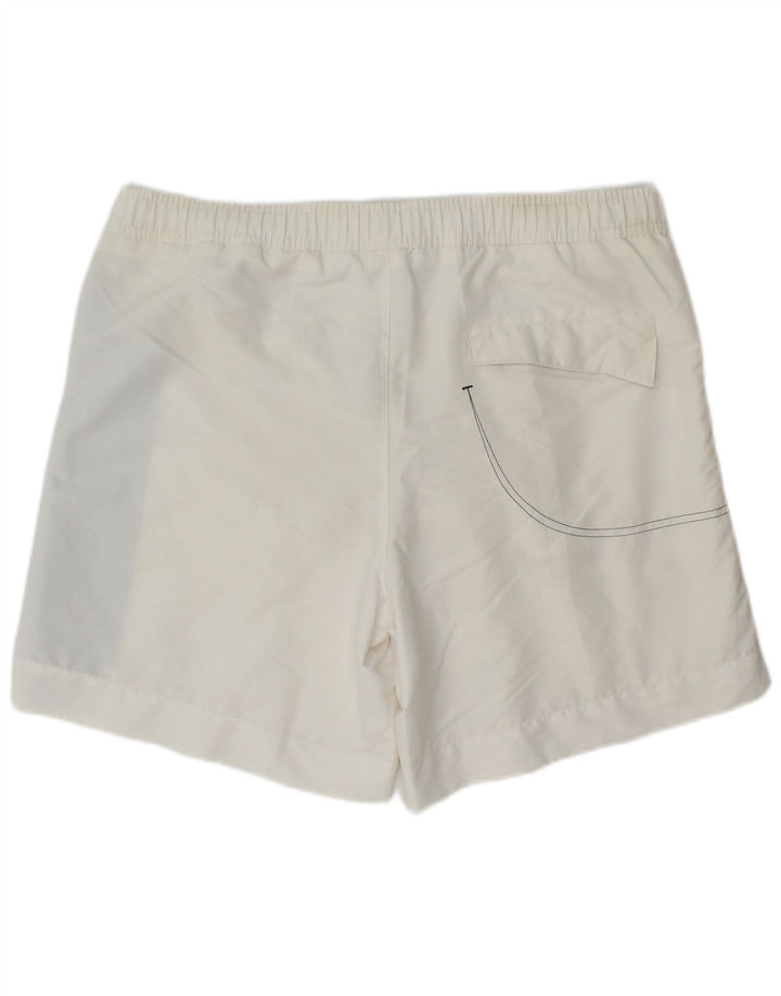 Bikkembergs Shorts de natação masculino gráfico grande poliéster branco