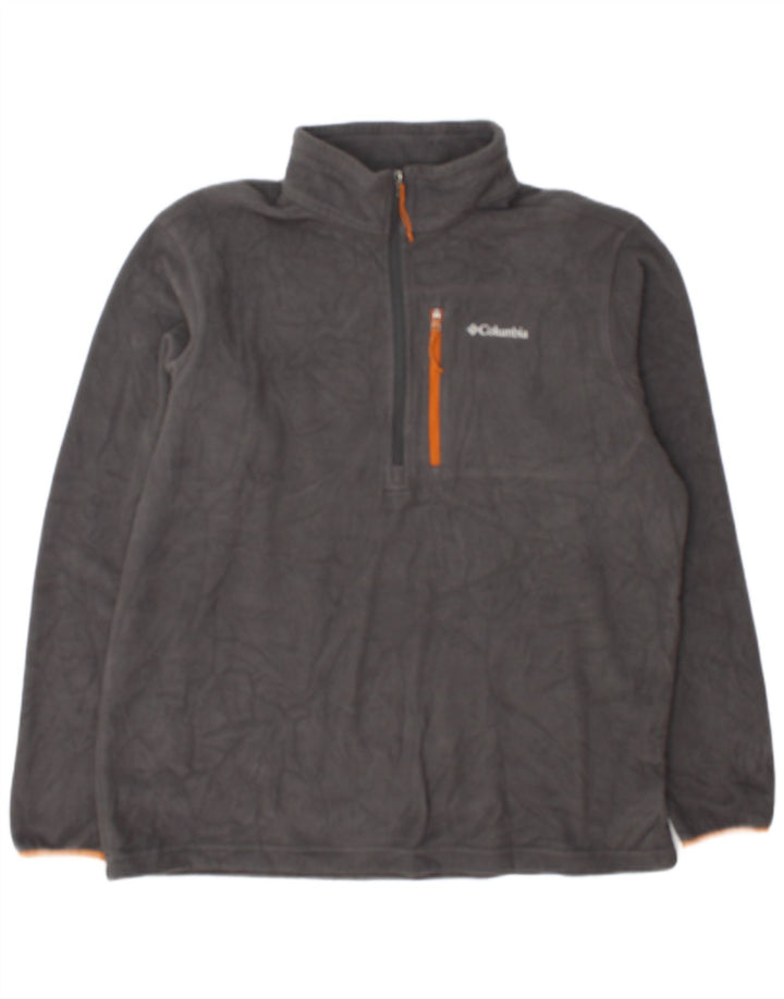 Suéter Columbia Masculino de Lã com Zíper e Gola XL XL Cinza Poliéster