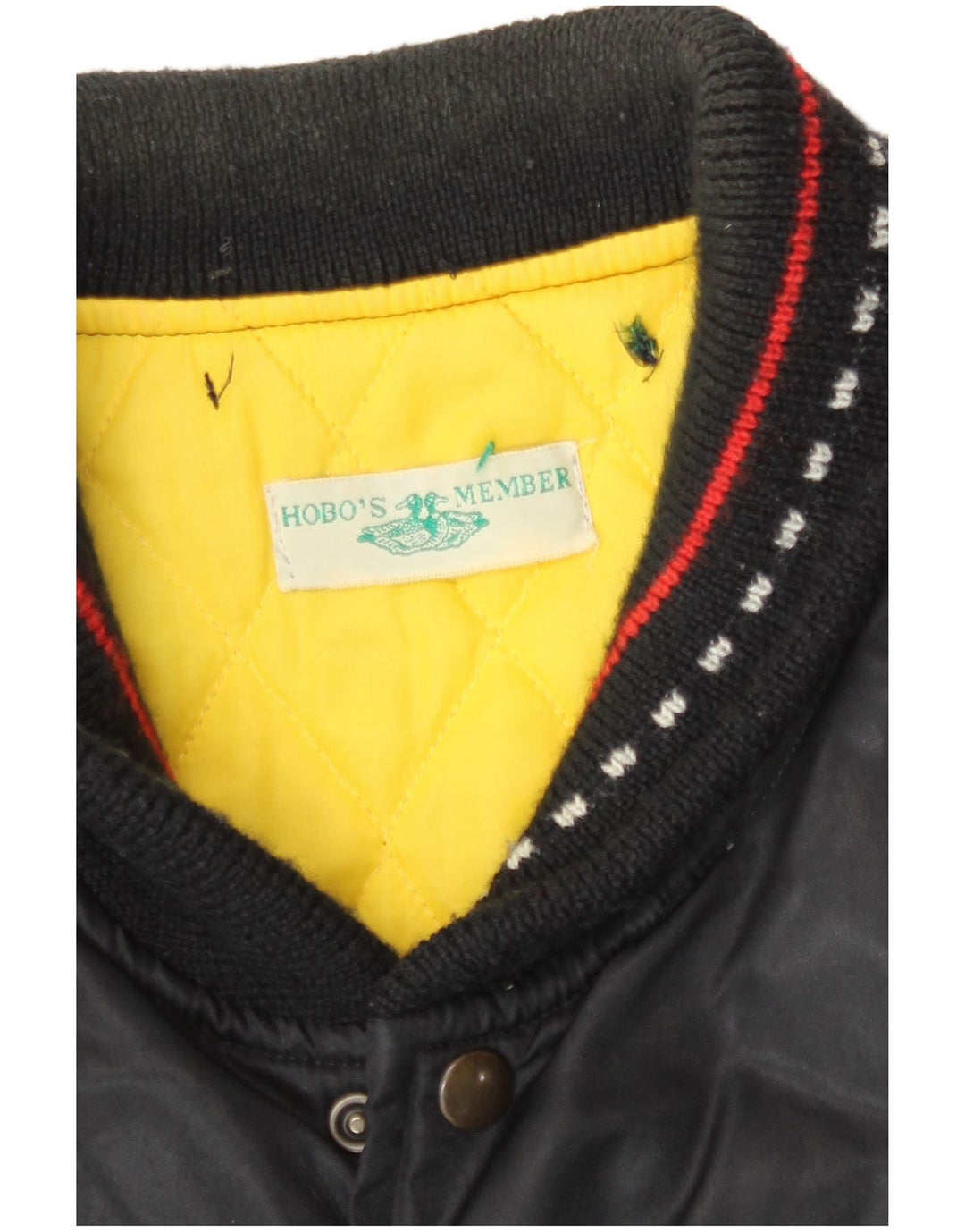 Jaqueta bomber acolchoada masculina vintage UK 40 grande poliamida preta