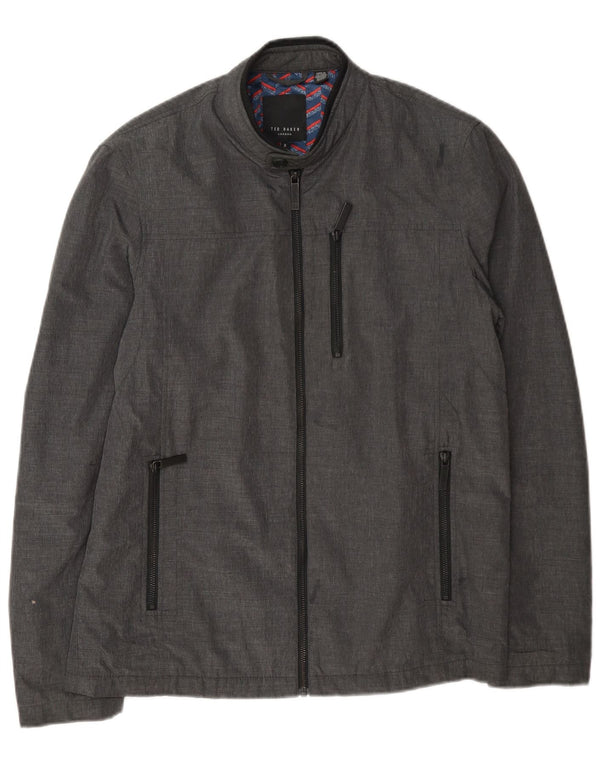Jaqueta bomber masculina Ted Baker tamanho 2 poliamida cinza pequena