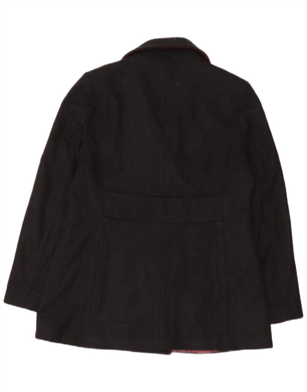Tommy Hilfiger Pea Coat Feminino Reino Unido 16 Grande Lã Preta
