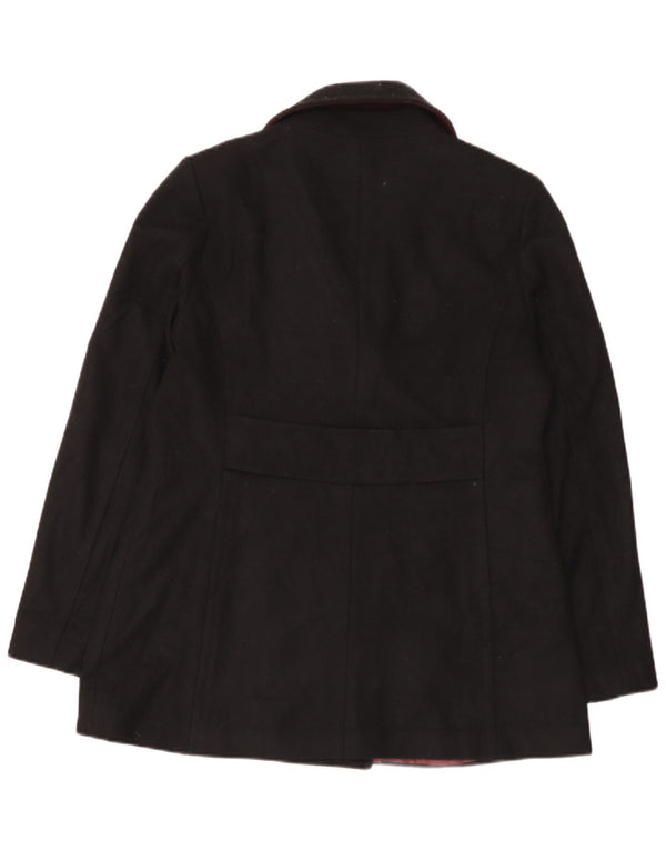 Tommy Hilfiger Pea Coat Feminino Reino Unido 16 Grande Lã Preta