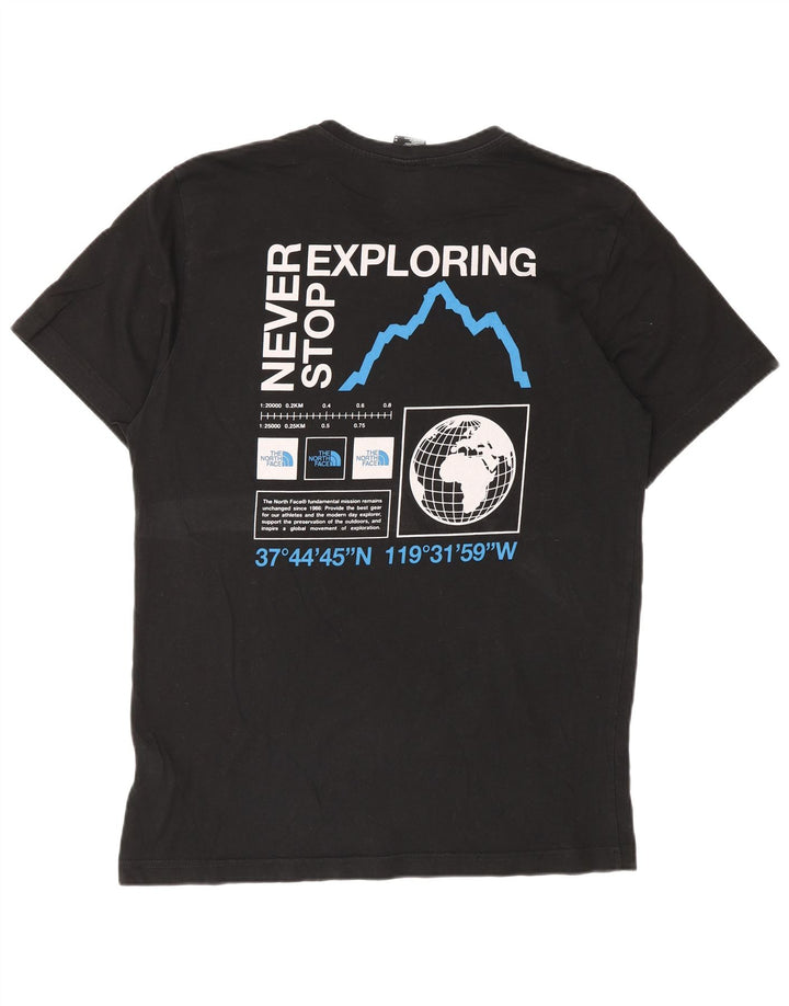 Camiseta gráfica masculina The North Face Top médio algodão preto