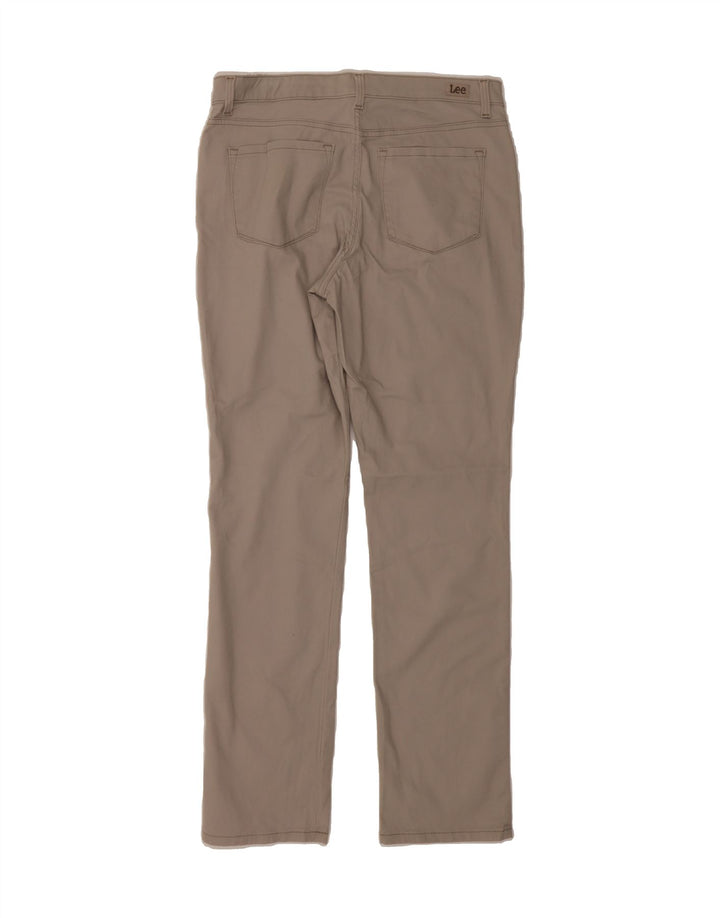 LEE Womens Straight Casual Trousers W34 L34 Beige Cotton Vintage Lee and Second-Hand Lee from Messina Hembry 