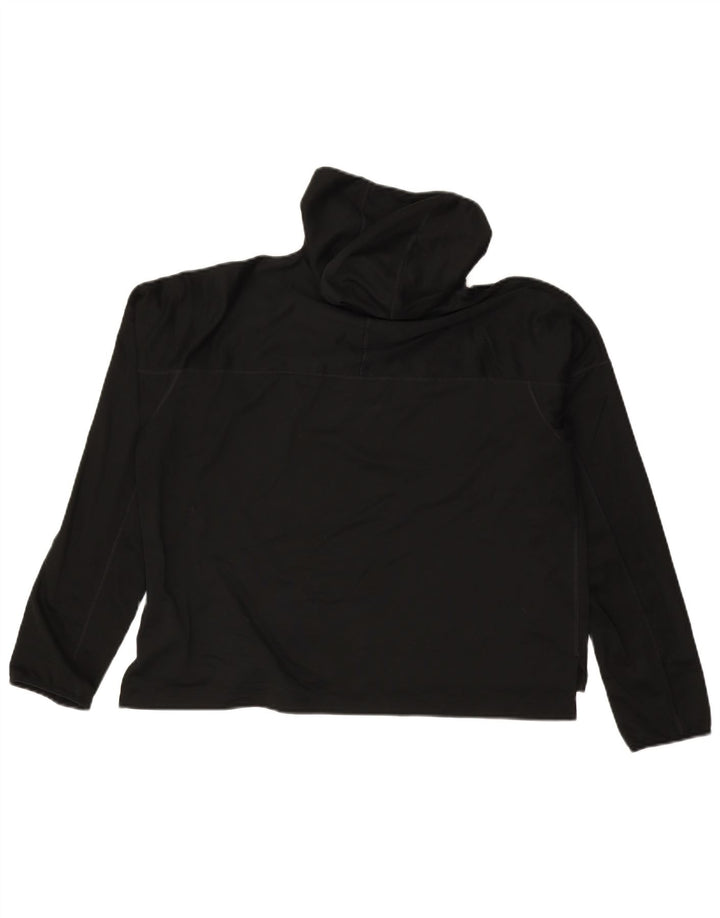 Nike Womens Running Crop Graphic Hoodie Jumper UK 14 Médio Preto Poliéster