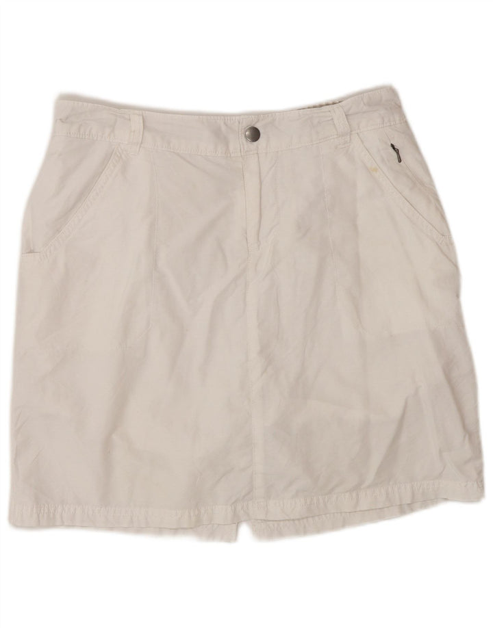 COLUMBIA Skort feminino US 8 médio algodão branco