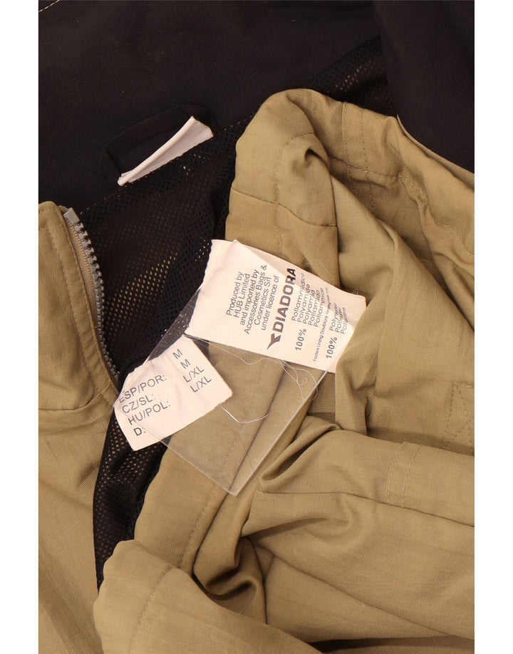 Jaqueta de chuva masculina Diadora UK 40 grande poliamida bege