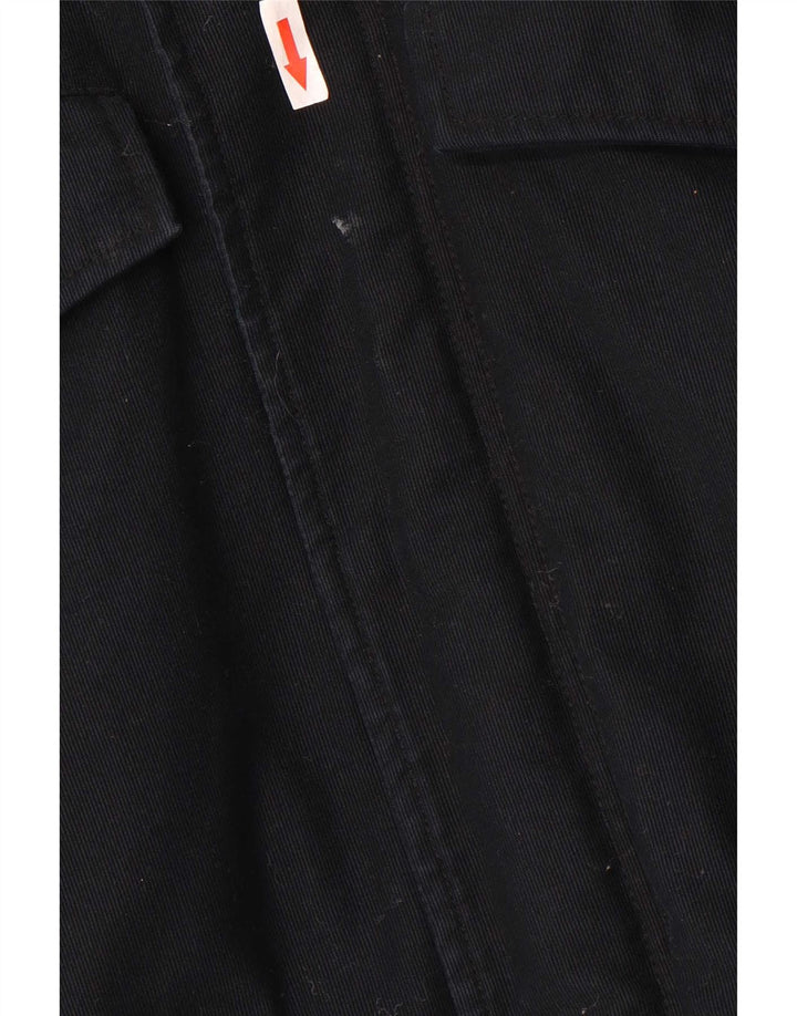 Jaqueta Parka masculina com capuz Carhartt Reino Unido 38 algodão preto médio