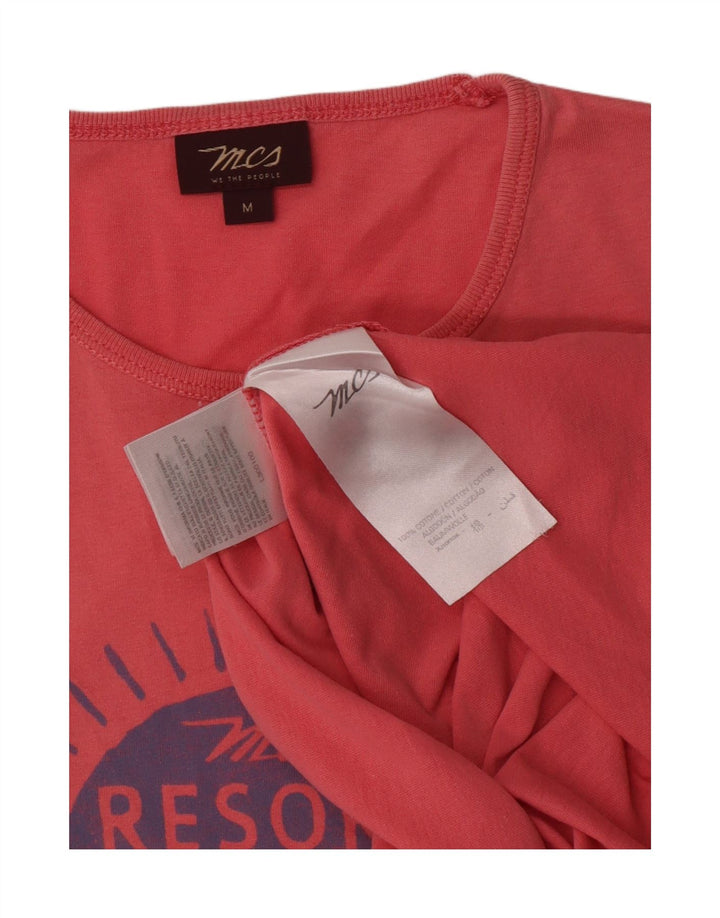 Camiseta gráfica masculina Marlboro Classics Top médio algodão rosa