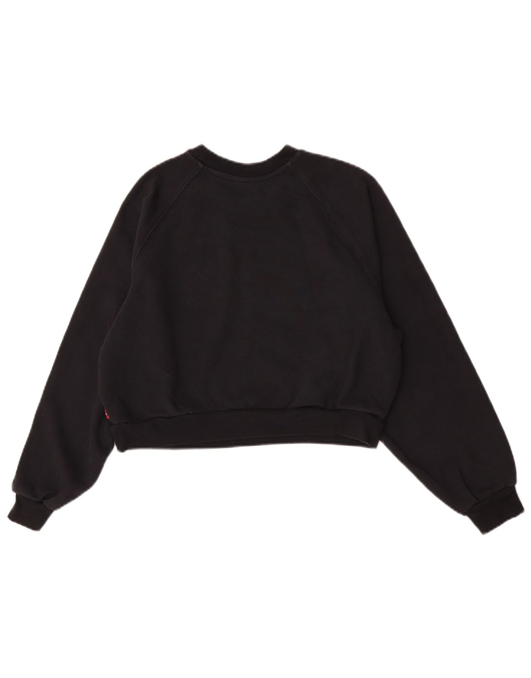 Levi's Womens Crop Oversized Moletom Jumper UK 6 XS Algodão Preto