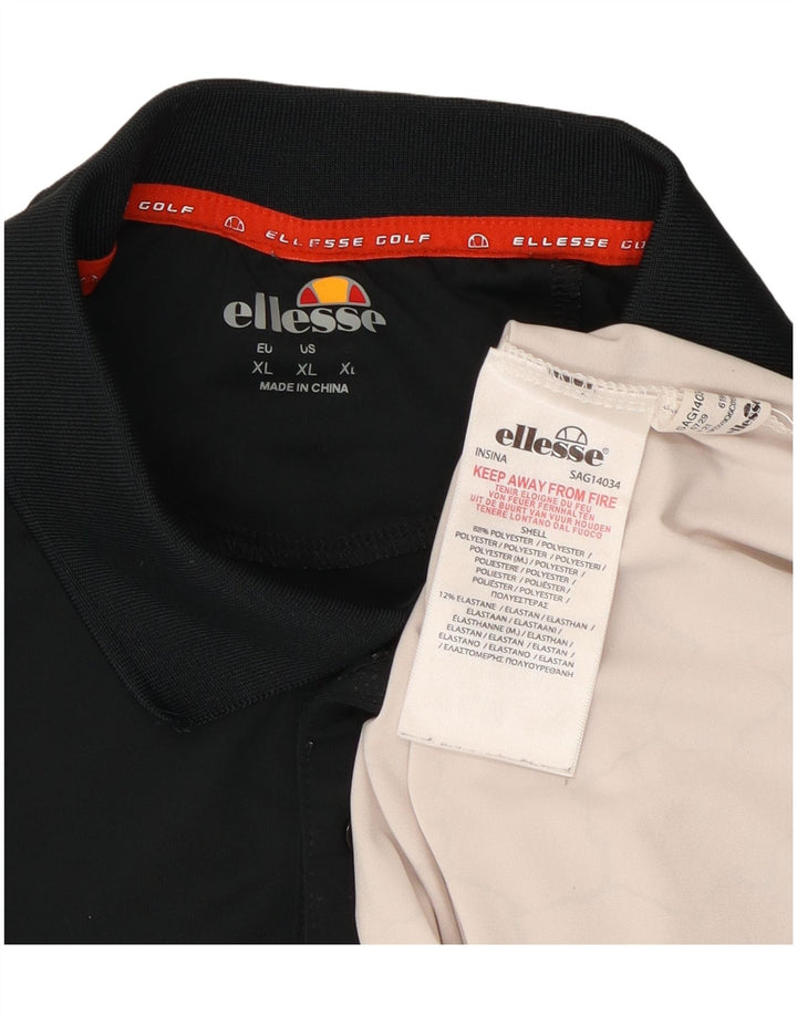 Camisa polo masculina Ellesse XL branca colorblock poliéster