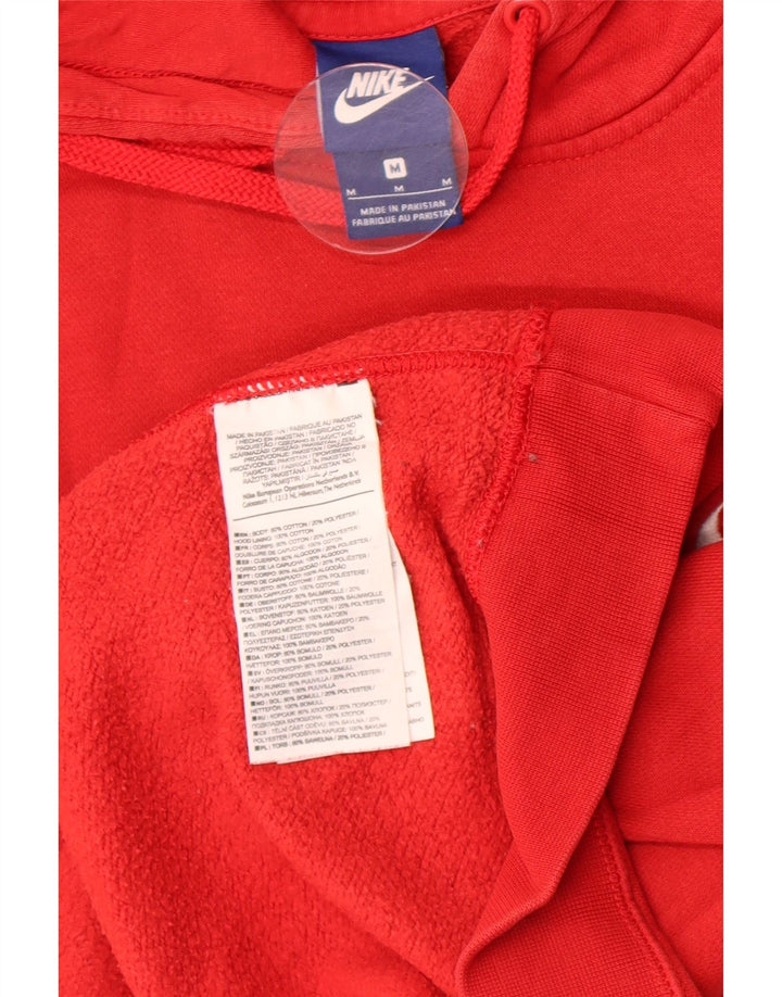 Nike Mens Hoodie Jumper Médio Algodão Vermelho