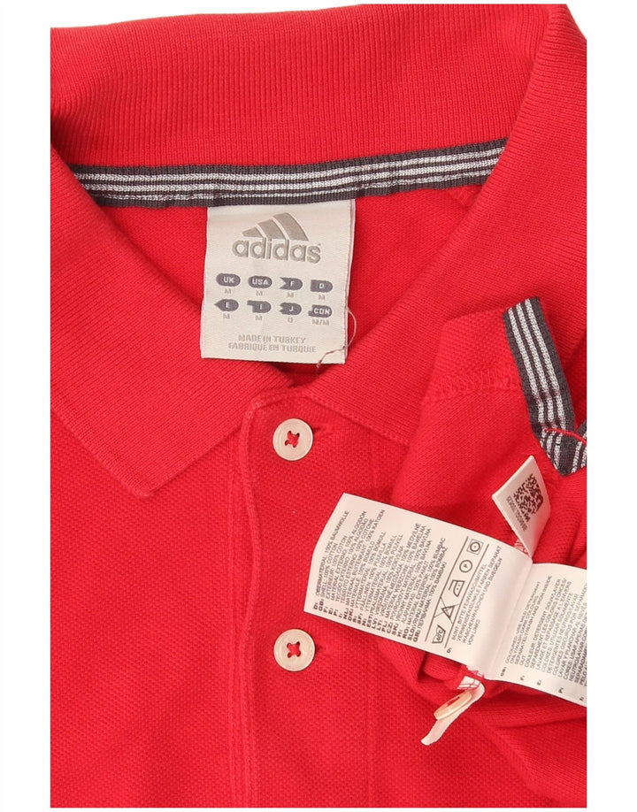 Camisa polo masculina adidas algodão vermelho médio