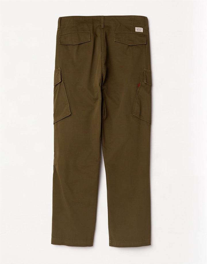 Calça cargo masculina cônica Levi's W36 L32 algodão cáqui