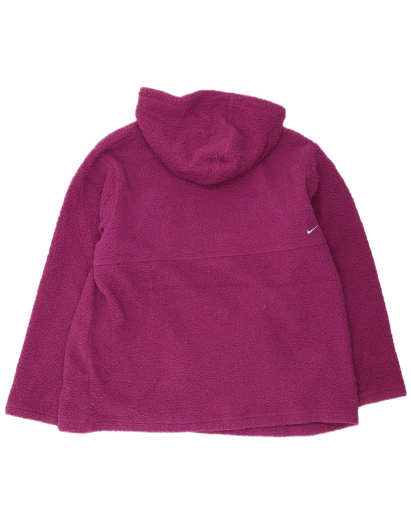 Jumper de lã com capuz Nike feminino Therma-Fit UK 18 XL roxo poliéster