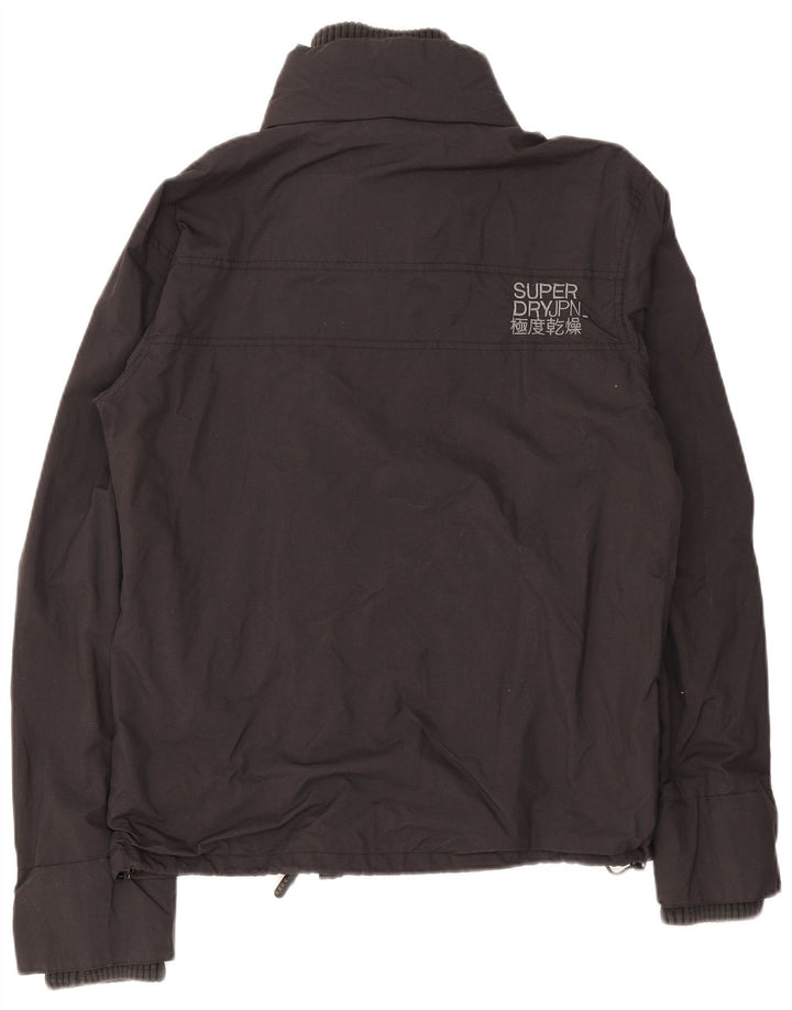 Jaqueta de chuva feminina Superdry UK 16 grande nylon preto