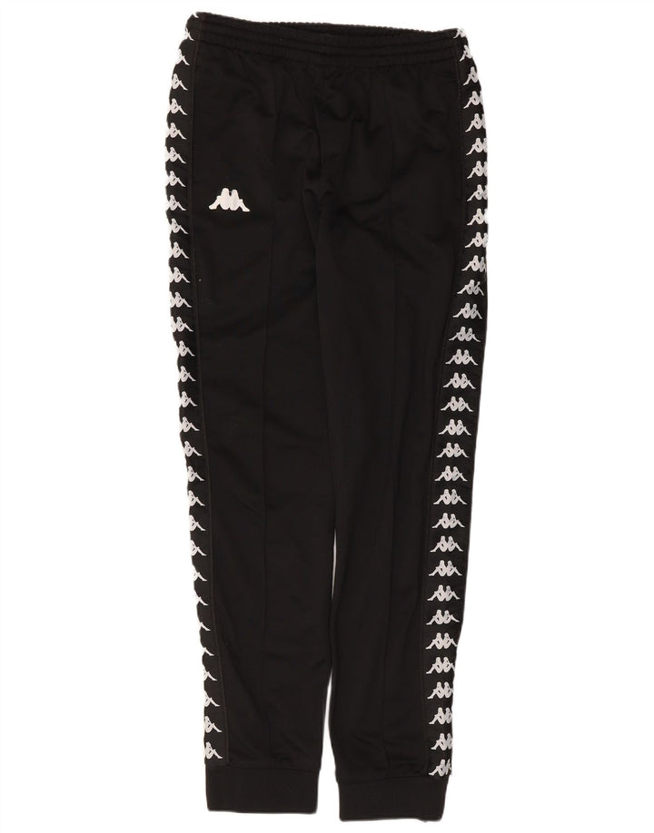 Kappa Mens Graphic Tracksuit Calças Joggers Médio Preto Poliéster