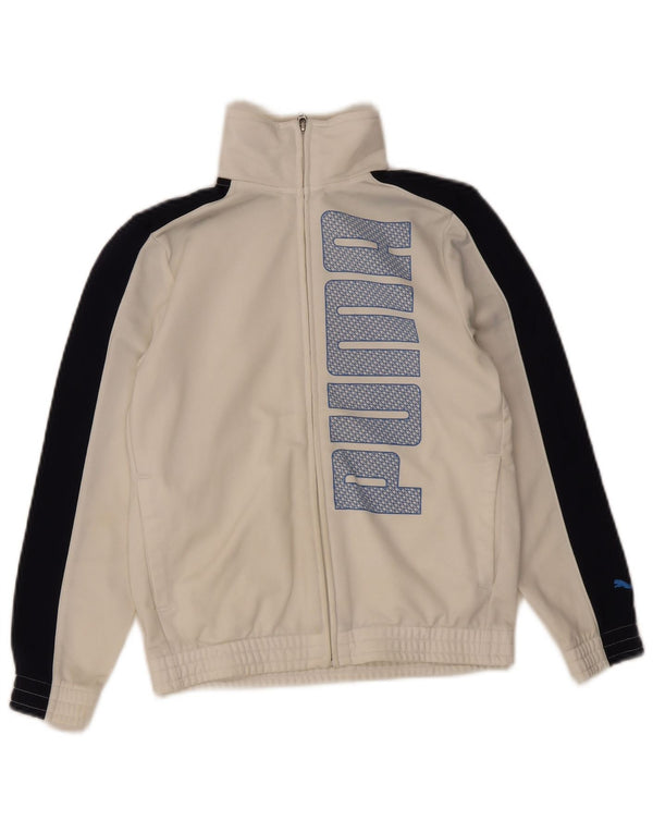 Jaqueta Puma Boys Graphic Tracksuit Top 9-10 anos Branco Colorblock