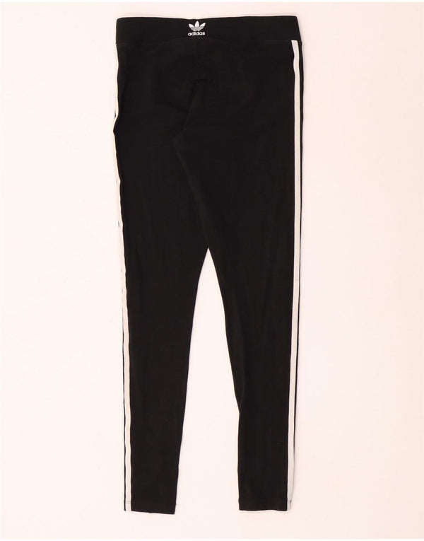 Leggings Adidas Femininas UK 8/10 Pequenas Algodão Preto